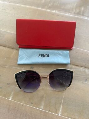 Fendi Gold Logo Sunglasses